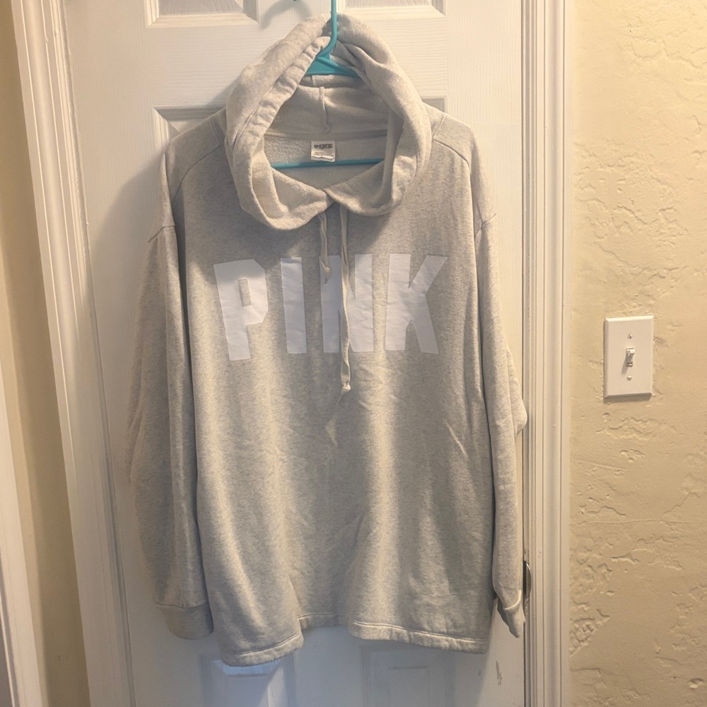 Gray PINK Hoodie